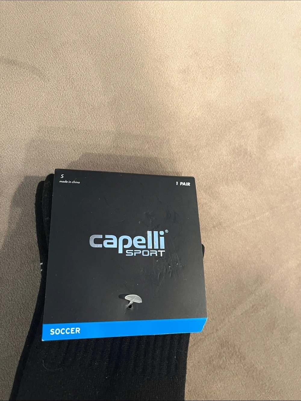 Capelli of New York Black Athletic Soccer Crew Socks